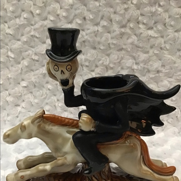 Yankee Candle Accents Htf Rare Boney Bunch Headless Horseman Comes